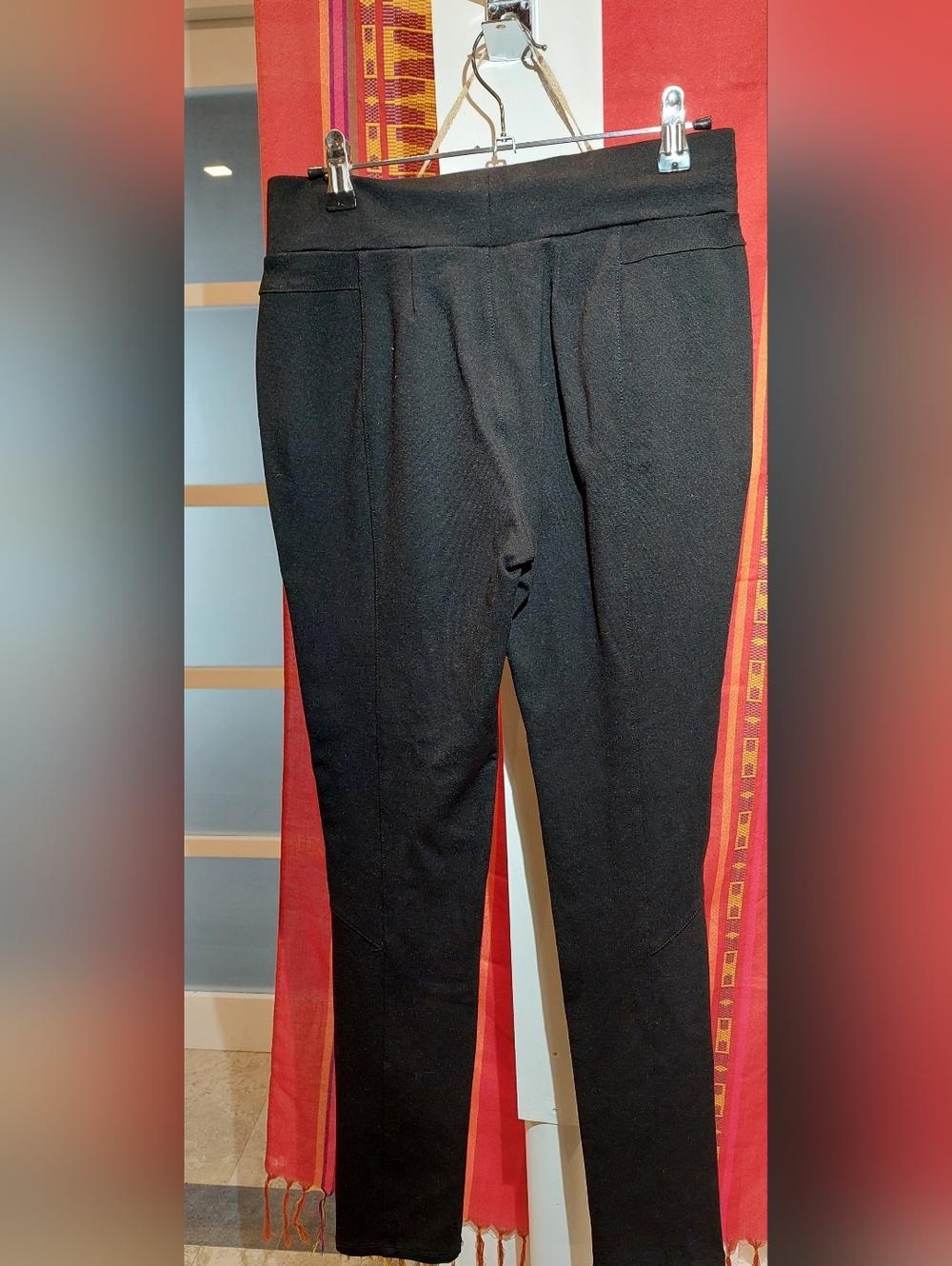 Ci Sono Black Ponte Skinny Pants with Gold Zipper Details - Picture 4 of 9